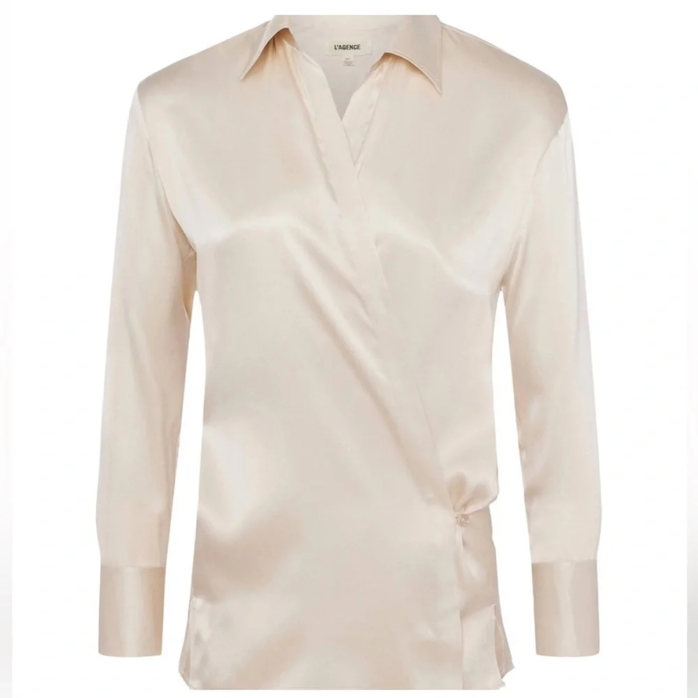 L’AGENCE SORA WRAP FRONT BLOUSE